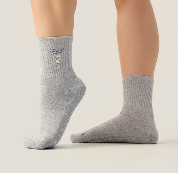 French Fries Grip Socks